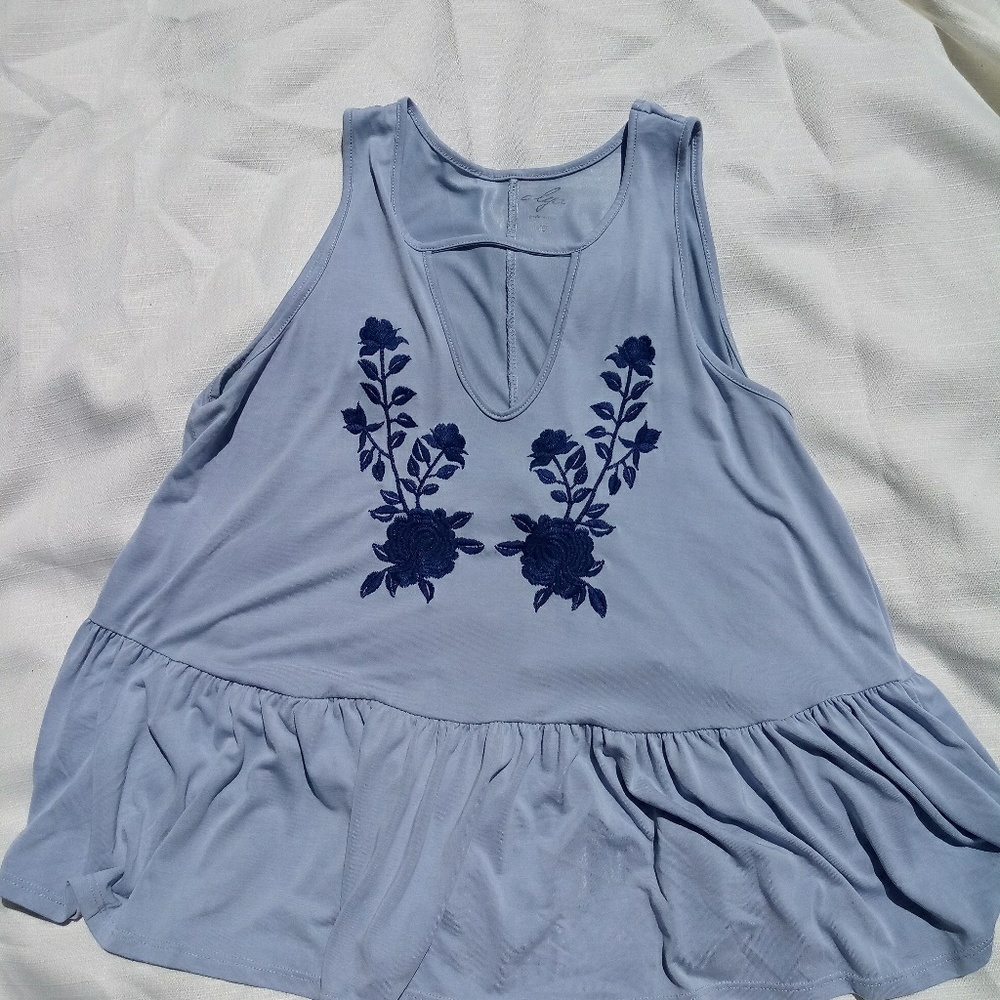 Alya Light Blue Tank Top
